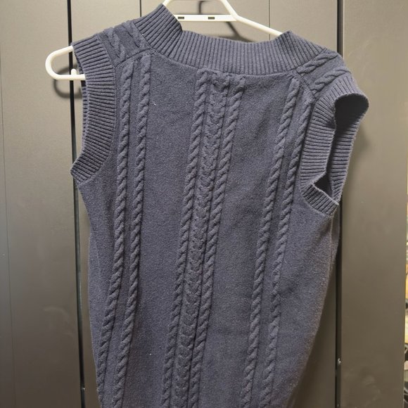 Aritzia, Sunday Best Peggy Sweater Vest - Like New, Navy Blue - Picture 2 of 2